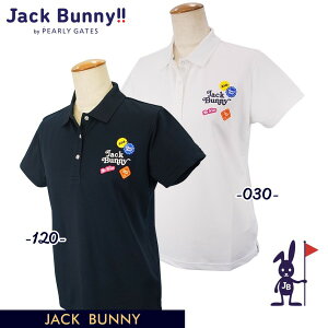 【PREMIUM SALE 30%OFF】Jack Bunny!! by PEARLY GATESジャックバニー!! ニュースクリプトロゴフルダルメッシュ レディース半袖ポロシャツ263-5160302/25A【正規品】【jb-tag-25ss】【GOLFWAVE-3】