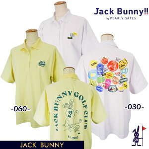 【PREMIUM SALE 30%OFF】Jack Bunny!! by PEARLY GATESジャックバニー!! バックスタイルに注目!変形カノコレディース半袖ポロシャツ263-5160306/25A【正規品】【jb-tag-25ss】【GOLFWAVE-3】