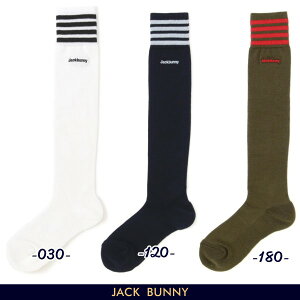 【NEW】Jack Bunny!! by PEARLY GATESジャックバニー!! ワンポイントロゴ & 4ライン<抗菌防臭>レディースハイソックス262-5286814/25C【正規品】