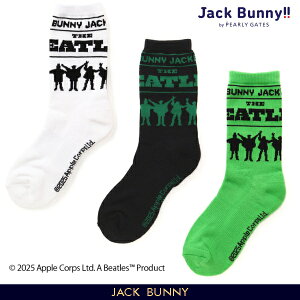 【NEW】Jack Bunny!! by PEARLY GATESジャックバニー!! The BEATLES コラボThe BEATLES×Jack Bunny!!レディース ミドル丈ソックス<抗菌防臭>262-5286902/25C【正規品】