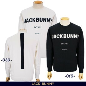 【PREMIUM SALE】Jack Bunny!! by PEARLY GATESジャックバニー!! SWING! Est.2013メンズ クルーネック コットンニットセータープルオーバー 262-3270033/23D【GOLFWAVE】