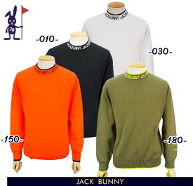 【PREMIUM SALE】Jack Bunny!! by PEARLY GATESジャックバニー!! JBネックロゴ メンズコットンニットプルオーバー262-3270025/23D【GOLFWAVE】