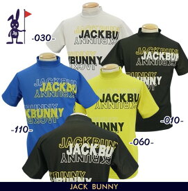 【PREMIUM SALE 30%OFF】Jack Bunny!! by PEARLY GATESジャックバニー メンズ ロゴジャガード半袖モックシャツ 262-3167225/23A