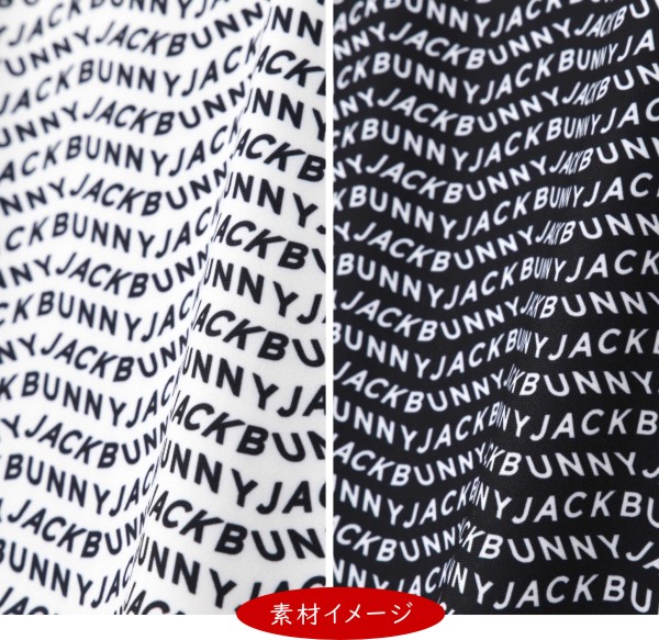 Jack Bunny!! By PEARLY GATESジャックバニー!! 吸汗 速乾 ＵＶカット！スペースマスターUV ロゴ総柄メンズ  半袖モックシャツ=MADE IN JAPAN= 262-3267725 23C ウェア