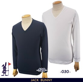 【NEW】Jack Bunny!! by PEARLY GATESジャックバニー!! 吸水/速乾/UVカットメンズ 長袖 Vネックインナーシャツ262-4166335/24A