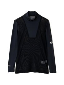 N/パワーネット×Peベア天竺長袖ハイネックカットソー PEARLY GATES パーリーゲイツ トップス その他のトップス ネイビー ホワイト【送料無料】[Rakuten Fashion]