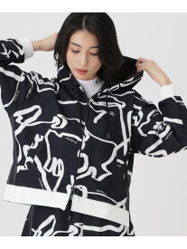 Wハニカムストレッチフルジップフーディ ＜変形ウサギ柄＞ (WOMENS) PEARLY GATES パーリーゲイツ トップス スウェット・トレーナー ネイビー【送料無料】[Rakuten Fashion]