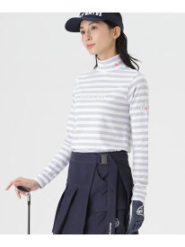 スーピマベア天長袖ハイネックカットソー ＜ボーダー柄＞ (WOMENS) PEARLY GATES パーリーゲイツ トップス その他のトップス グレー【送料無料】[Rakuten Fashion]