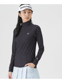 トゥルーボーテトリコットストレッチ長袖ハイネックカットソー ＜マイクロとびうさPG柄＞ (WOMENS) PEARLY GATES パーリーゲイツ トップス その他のトップス ネイビー【送料無料】[Rakuten Fashion]