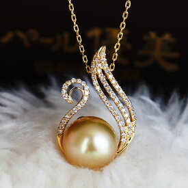 K18 南洋真珠 9-10mm DIA ネックレス ダイア southsea pearl necklace D0.208ct 69pcs