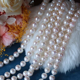 akoya 海水真珠【アコヤ真珠　6-7mm】【パール】【真珠】【ホワイトピンク】【フォーマル】【お買い得価格】【新作】【製品保証】【全長42cm】