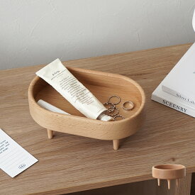 【マラソン10%クーポン】【最強配送】木製トレイ ラウンド オーバル 北欧 おしゃれ 小物入れ アクセサリートレー 脚付きトレー 韓国インテリア デスク 玄関 ミニトレー