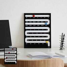 【最強配送】万年カレンダー おしゃれ スライド式 卓上 モノトーン 黒 白 カラフル インテリア 雑貨 日付 カレンダー コンパクト デスク 玄関 リビング