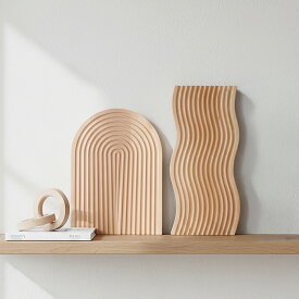 【最強配送】カフェトレー ウッドトレイ トレー アーチ/ウェーブ型 木 木製 オブジェ ディスプレイ 北欧 韓国インテリア ナチュラル 韓国雑貨　 ジャパンディ