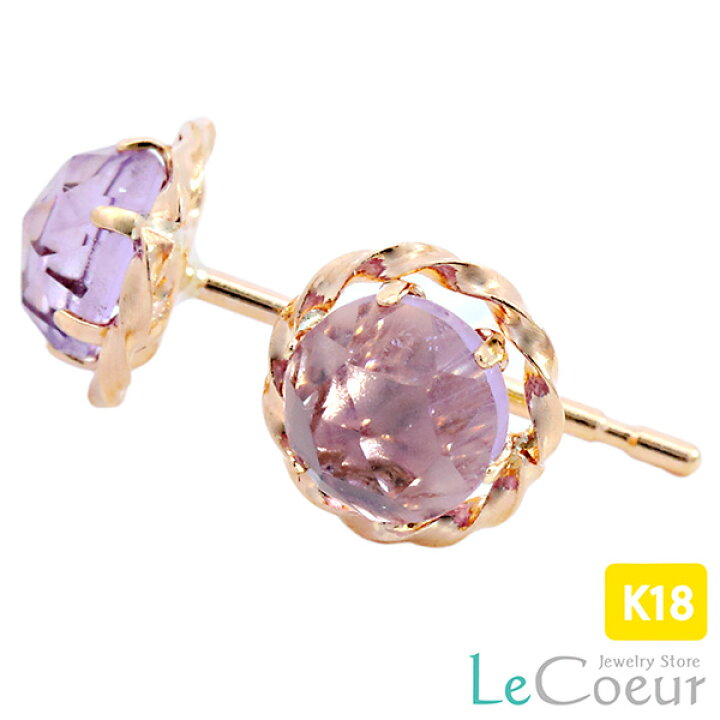 楽天市場】アメジスト ローズカットピアス アンティーク ピアス pierce 