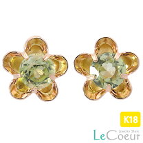楽天市場】ペリドット（モチーフ花）（ピアス｜レディースジュエリー 