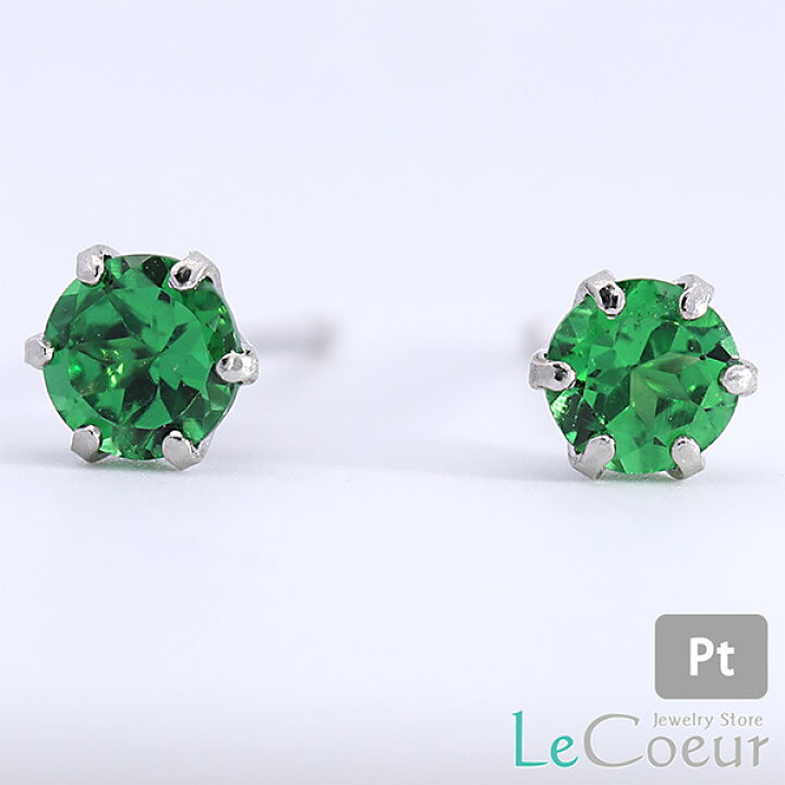 楽天市場】人気 PT グリーンガーネットピアス セカンドピアス 3.5mm 1 