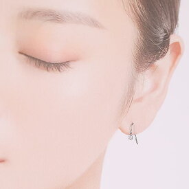 人気 フック天然ダイヤモンドピアス プラチナ 一粒 揺れるぶら下がりタイプピアス 0.1ct 小ぶり シンプル スイング　可愛い　初心者　落としにくい　お仕事　おでかけ等普段使いにおすすめ ピヤス ぴあす クリスマスプレ 自分へのご褒美