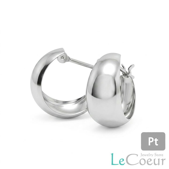 楽天市場】フープピアス プラチナ 月形ピアス Pt900 7mm×13mm 月甲 甲 