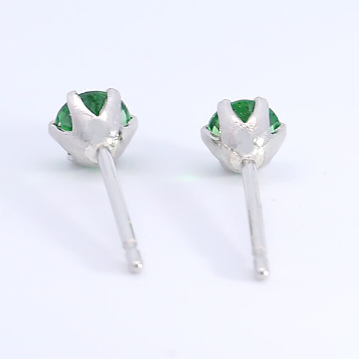 楽天市場】人気 PT グリーンガーネットピアス セカンドピアス 3.5mm 1 