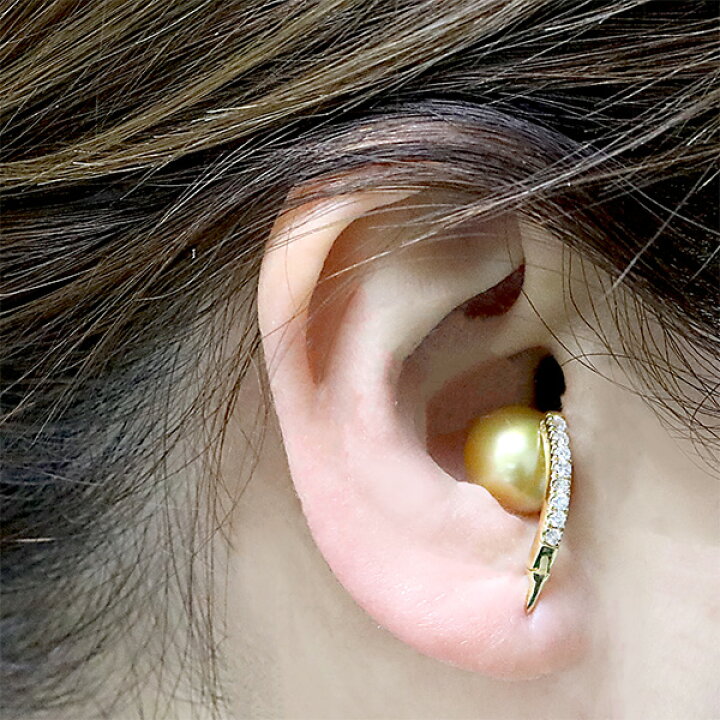 楽天市場】人気 K18 南洋パールゴールドカラー(11mm)×ダイヤモンド 