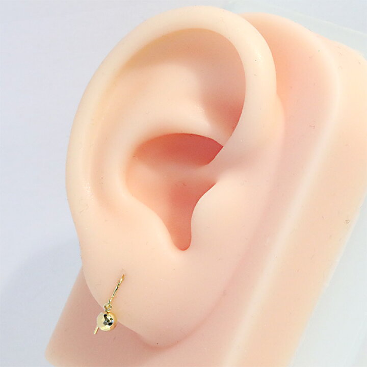 楽天市場】人気 フックピアス ミラーボール 4mm k18 ミラーカット 