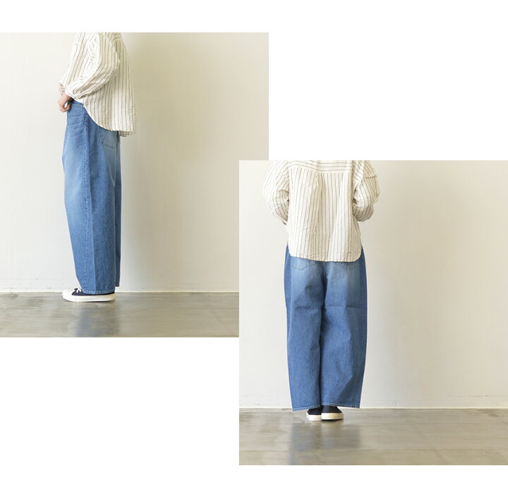 楽天市場】tumugu ツムグ 12ozヴィンテージデニムワイドパンツ 