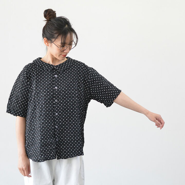 楽天市場】NARU ナル 80ローンリップル シンプルドット ワイドカラー 