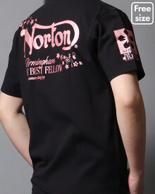 Norton （ノートン） JAPAN加工 ドライ サクラ Tshirt 和柄 メンズ レディース 大きいサイズ 半袖 tシャツ