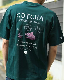 GOTCHA （ガッチャ） ドロップショルダー ドローイング 刺繍 Tシャツ メンズ レディース 大きいサイズ 半袖 夏服 サーフ
