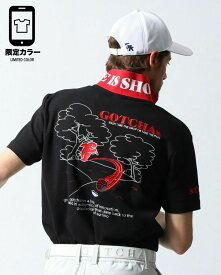 GOTCHA GOLF （ガッチャゴルフ） ドライ 鹿の子 ホールインワン フィッシュマン ポロシャツ メンズ レディース ゴルフウェア 大きいサイズ 半袖 サーフ ゴルフウェア