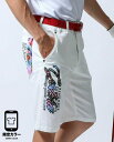 GOTCHA GOLF （ガッチャゴルフ） ストレッチ ボタニカル ロゴ ショーツ メンズ ショートパンツ 大きいサイズ サーフ ゴルフウェア