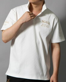 Norton （ノートン） ランダム テレコ メタル スキッパー ポロシャツ メンズ レディース 大きいサイズ 半袖