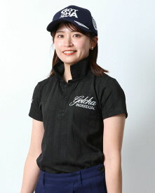 GOTCHA GOLF （ガッチャゴルフ） ドライ ジャカード ケーブル柄 ポロシャツ メンズ レディース 大きいサイズ 半袖 サーフ ゴルフウェア 夏ゴルフ