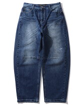 KARL KANI バイカー デニムパンツ W32ジーンズL ブラック ダメージ 