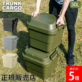 トランクカーゴ RISU 収納ボックス 収納ケース アウトドア 30L TC-30S コンテナボックス フタ付き キャンプ スタッキング コンテナ リス