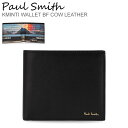 ポールスミス PAUL SMITH 二つ折り財布 財布 メンズ ブラック KMINTI 4832 Men Wallet Billfold Black ミニクーパー ファッション シンプル 父の日
