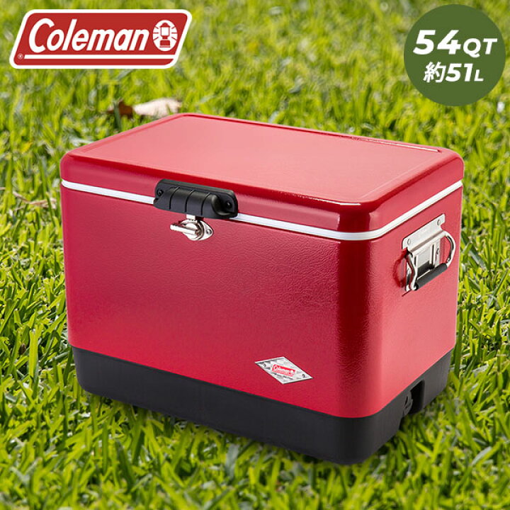 楽天市場】コールマン Coleman クーラーボックス 54QT スチールベルト  