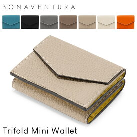 ＼今ならP10倍／ ボナベンチュラ BONAVENTURA トライフォールド ミニウォレット Trifold Mini Wallet スモール ウォレット シュリンクレザー 本革 レザー 三つ折り財布 小さい財布 小物 レディース