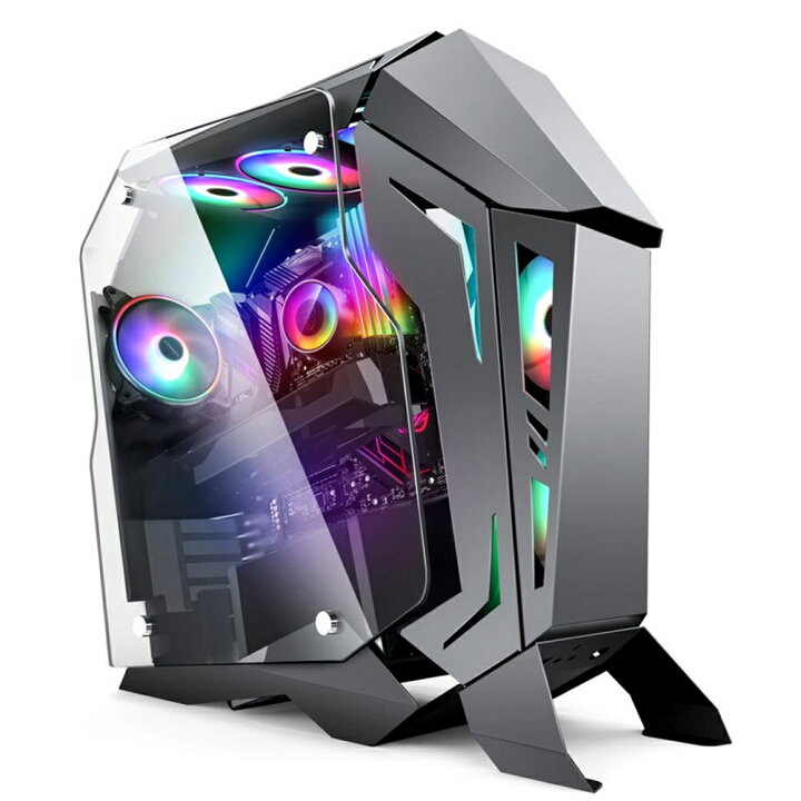 楽天市場 Pcケース パソコンケース ゲーミングケース ゲーミングpc 自作 おしゃれ セミオープンケース ゲーミングパソコン ゲームpc ケース 自作 Pc Lekrs社製 リザードドラゴン シルバー Atx M Atx Itx 簡易水冷 対応 国内在庫 オープンフレームケース オープンフレーム
