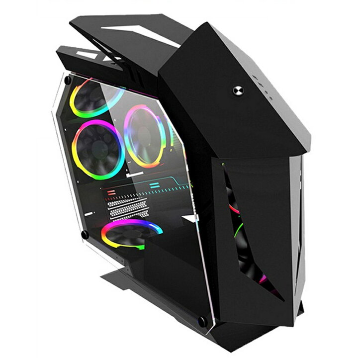楽天市場 Pcケース ゲーミングケース セミオープンケース パソコンケース ゲーミングpc ゲーミングパソコン 自作 ケース パソコン Pc ゲームpc 自作pcmagicsnake社製 サハラ M Atx ブラック 簡易水冷 対応 国内在庫 オープンフレームケース オープンフレーム