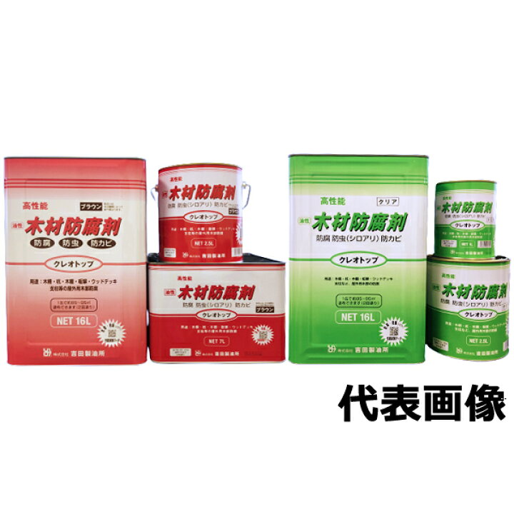 楽天市場】油性クレオトップ 16L 各色【吉田製油所】※代引き決済不可 