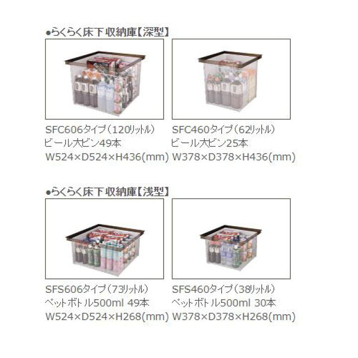 楽天市場】SPG らくらく床下収納庫 SFC460B ブロンズ 深型 460角【SPG