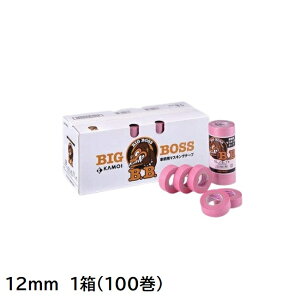 BIG BOSS 車輛塗装用マスキングテープ 12mm 1箱(100巻入り)【カモ井加工紙】