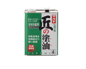 匠の塗油 4L クリヤー 【太田油脂株式会社】