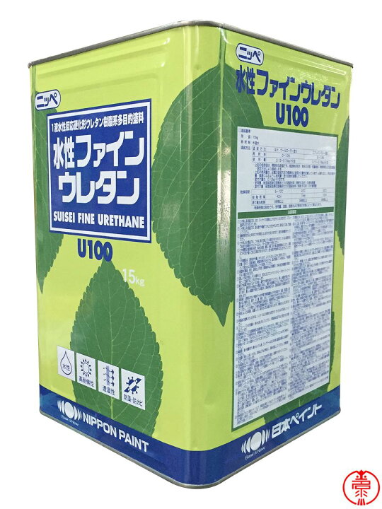 楽天市場】水性ファインウレタンU100 3分艶 白／ホワイト 15kg 水性 