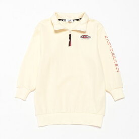 X-girl Stages（エックスガールステージス）★バックロゴハーフジップ長袖ワンピース★