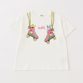 X-girl Stages（エックスガールステージス）★キラッキーモチーフ半袖Tシャツ★【size/90c/100c/110cm】