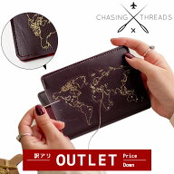 【訳あり】【OUTLET品】刺繍 パスポート カバー ケース パスポートケース 世界地図 本革 刺繍できる 海外…