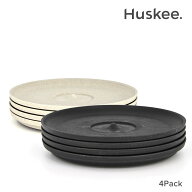 Huskee ハスキー ソーサ— 4枚セット お皿 ナチュラル チャコール ハスキーカップ 男性 女性 メンズ レデ…